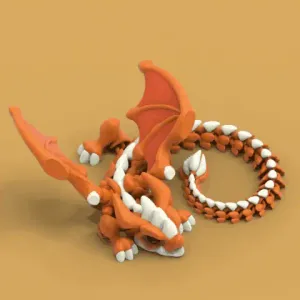 Articulated dragon with wings 010