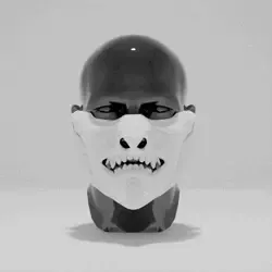 Water demon inspired oni samurai mask