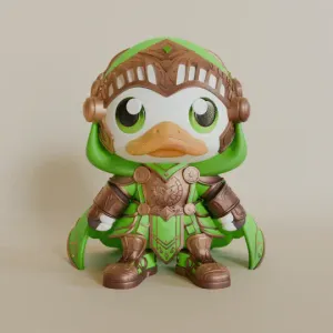 medieval green duck warrior