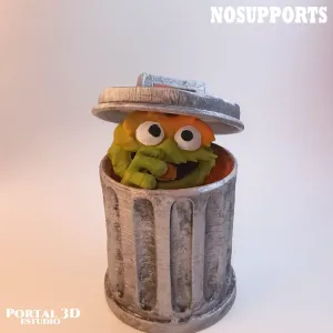 Oscar the Grouch / PRINT-IN-PLACE WITHOUT SUPPORT /3MF