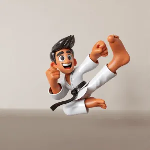 Karate Fighter 3D Model – Martial Arts STL for Printing