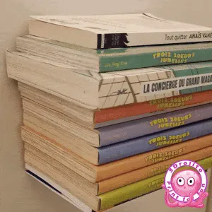 invisible wall shelf for books