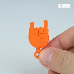 PRINT-IN-PLACE ROCK 'N' ROLL KEYCHAIN