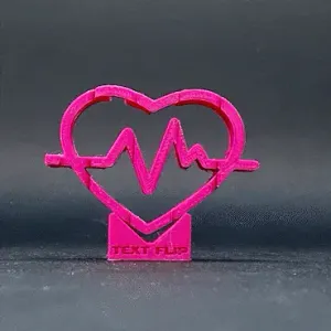 Text Flip - Heart Pulse