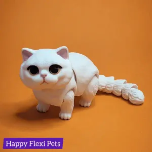 Meatball the flexi fat cat toy - articulated kitty (#72)