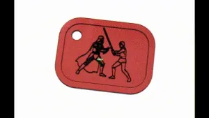 Darth Vader vs Luke skywalker key chain