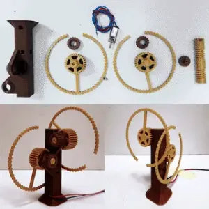 Kinetic sculpture crossing Rings