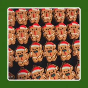 Gingerbread clicker lady & man (plain+keychain bases)