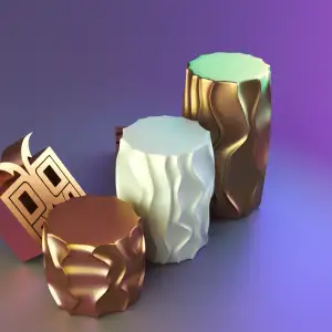 Interesting cylindrical candle