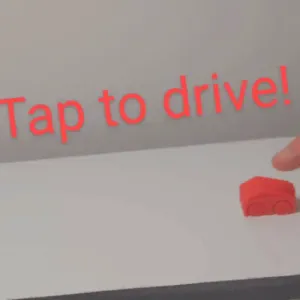 Print-in-place launchable car toy.
