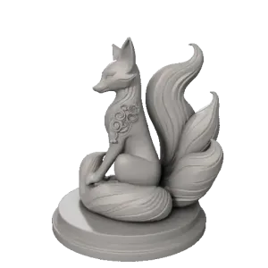 4242 Fox Spirit in Pu Song Ling Style  art  STL  DND  ARTE