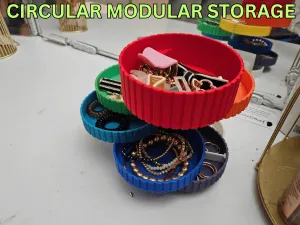 CIRCULAR MODULAR STORAGE - (7.5cm notched sides)