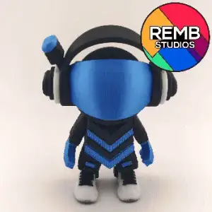 Articulated Robot with Slide-Up Mask - Print-in-place