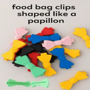 Papillon-shaped design clip for closing food bags