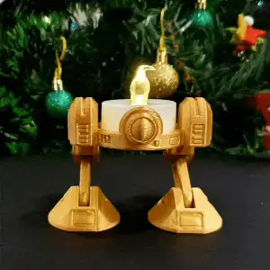 Candle Droid - articulated and print in place