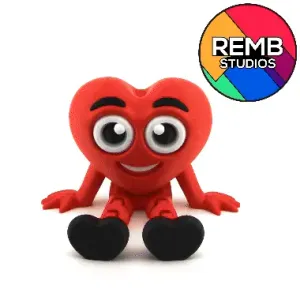 Flexi Heart with Hanging Legs – Perfect for Valentine’s Day!