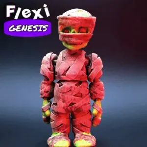 Cute Flexi Mummy & Pharaoh Sarcophagus (PRINTINPLACE)