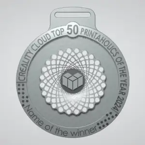 Medal Creality Cloud Top 50 Printaholics of the year 2024
