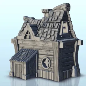 Wooden traditionnal house 1 - miniatures warhammer terrain s