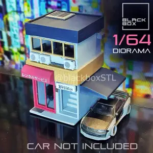 DIORAMA 1-64TH SCALE - COMMERCIAL BUILDING 01