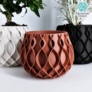 Plant Pot "Bellvere" | Planter + Drain Tray STL to 3D print