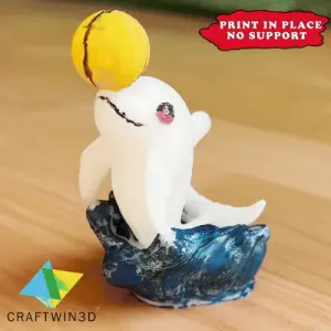 Playful Dolphin Model! Print in place no supports with water