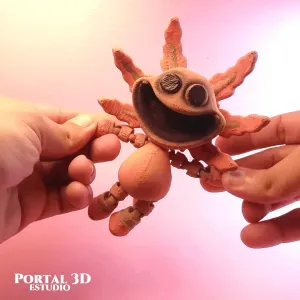 Smiling axolotl/ Ajolote PRINT-IN-PLACE WITHOUT SUPPORT