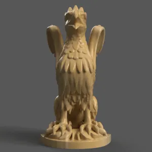 Majestic Phoenix Statue – 3D STL Model for Decoration