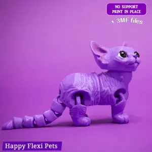 Articulated sphynx cat toy - Happy Flexi pets - cat figurine