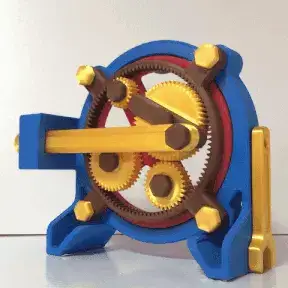 Mechanical principles Toy I (Rotary piston mechanism)