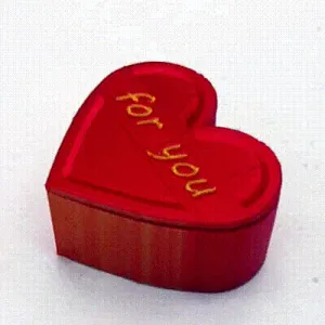 Box for a ring in the shape of a heart + any inscription.