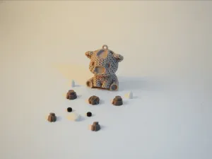 Knitted Cow Keychain
