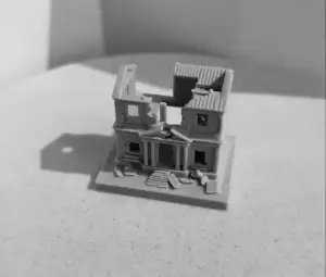 Ruined Victorian House Miniature