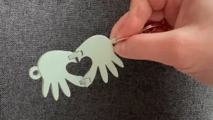 Heart hands keychain