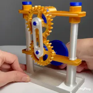 GEARS MECHANISM TOY - KINEMATIC MECHANICAL ASSEMBLY TOY