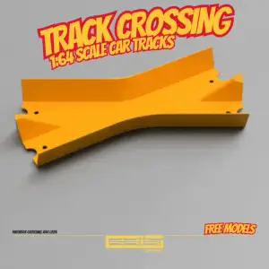 ✖️ Car Track 30° Crossing, High Walls, Hot Wheels Compatible