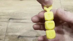 Rotating dices with icons keychain