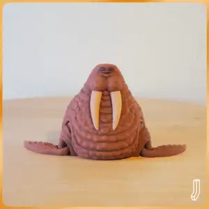 Articulated Funny Walrus with moustache