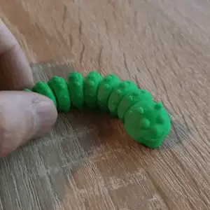 Articulated caterpillar keychain