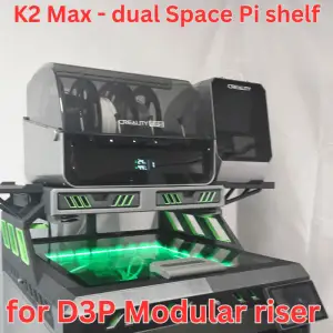 Dual Space Pi extension shelf for K2 Plus D3P riser