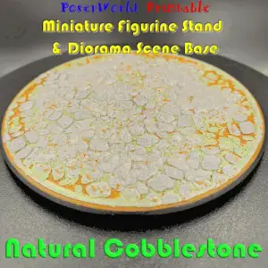 Natural Cobblestone Figure Stand and Scenic Diorama Base
