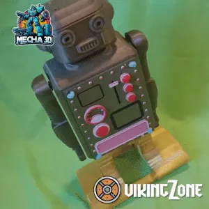 🤖 Retro Walking Robot – Multicolor Layered 3D Model