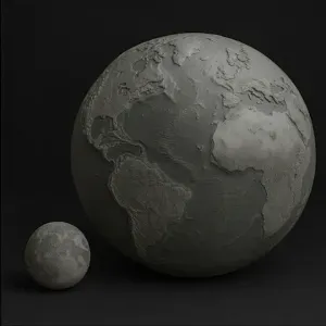 Earth–Moon Topographic Scale Model