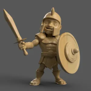 Roman Warrior 3D Model – STL for Decoration and Display
