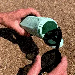 Glasses case with bottle opener