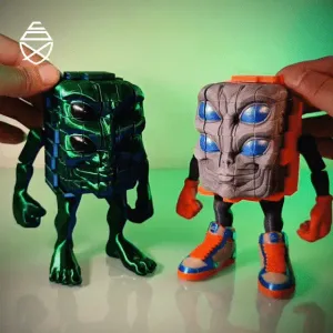 PIXEL ALIEN + BODY HOLDER