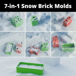 Ultimate Snow Brick Mold Pack | 7-in-1 Winter Builder Set