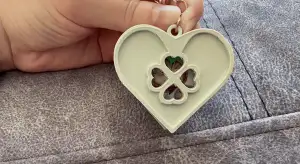 Heart photo keychain