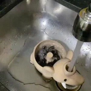 Decorative small fruit washing bowl for kitchen elephant