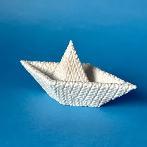 Knitted Paper Boat (It Floats)
